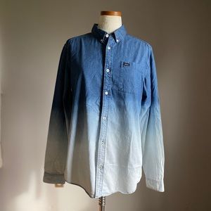 RVCA Ombré Denim Shirt Size M